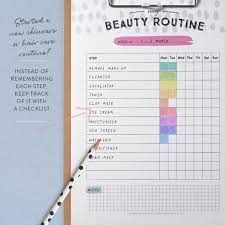 printable beauty routine tracker skincare routine tracker hair care routine tracker