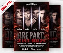 Free fire banner template free download themurder. Fire Party Flyer Free Psd Template