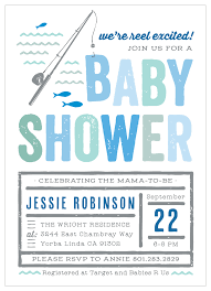 Affordable kraft snowfall fill in blank baby shower invitation scallop baby shower invite. Reel Excited Baby Shower Invitations By Basic Invite