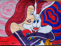 Roger and Jessica rabbit painting 