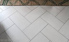12x24 Tile Herringbone Pattern Charcoal Grout Floor Patterned Floor Tiles Flooring Kitchen Flooring
