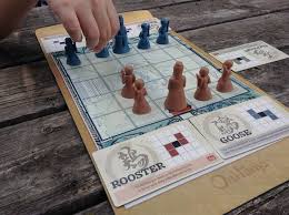 Live opponents, game rooms, rankings, extensive stats. My Favourite Part About The Two Player Boardgame Onitama Is How Well It Travels Here We Are At A Park Playing While The Kids Two Player Games Games Kids Swing