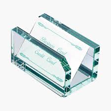 Personalized business card holders help you convey that professional image. Glass Business Card Holder Crystal Images Inc