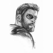 We Re In The Endgame Now Avengersendgame Avengers Thor Thorragnarok Drawing Art Pencil Pe Portrait Drawing Pencil Drawings Drawings