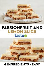Passionfruit And Lemon Condensed Milk Slice Recipe In 2020 4 Ingredient Desserts Chilled Desserts Fruit Recipes