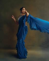 Faria Abdullah sets fashion goals in a dreamy blue saree!