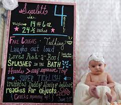 4 Months Chalkboard Milestones 4months Chalkboard Baby Pictures Mommy Life 1st Birthday Parties
