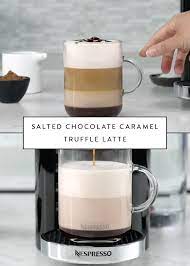 Make Your Next Nespresso Moment An Indulgent One With A Little Help From This Salted Chocolate Caramel Truffle Nespresso Recipes Caramel Truffle Coffee Drinks