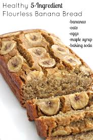 Stir together bananas and next 4 ingredients; Healthy 5 Ingredient Flourless Banana Bread The Bakermama