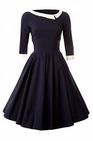 So Couture Navy Mistress Mad Men Vintage Swing Dress Vintage Swing Dress Vintage Skater Dress Vintage Outfits