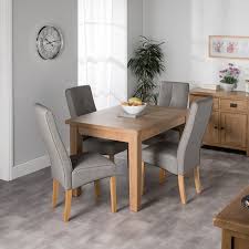 Oak dining table and 6 chairs. Cotswold Oak Dining Table Set With 4 Grey Milan Chairs Buy Online At Qd Stores
