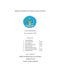 Laporan tentang pembuatan tas kain singkat. Proposal Pembuatan Totebag Dari Kain Perca