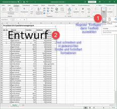 Ich habe in einem excel tabellenblett einen benannten bereich mit auswählbaren texten (spalte a). Wasserzeichen In Excel Tabelle Einfugen