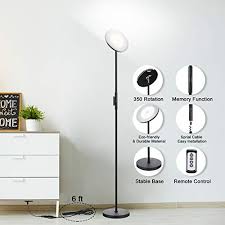 The lamp has a steel pole and an anodized aluminum shade with a nickel finish and. Floor Lamp 30w 2400lm Sky Led Modern Torchiere 3 Color Temperatures Super Bright Floor Lamps Tall Standing Pole Light With Remote Touch Control For Living Room Bed Room Office Black Pricepulse