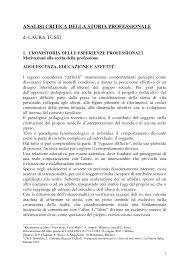 Analisi Critica Della Storia Professionale E Relazione Di Tirocinio Tesi Di Laurea Tesionline