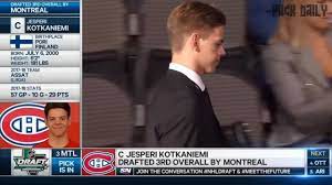 And, she will be in attendance at the bell. Canadiens Draft Jesperi Kotkaniemi Sportsnet Ca
