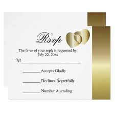 Wedding Rsvp Card Elegant Golden Hearts Design Zazzle Com Rsvp Wedding Cards Rsvp Card Wedding Rsvp