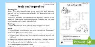 View, download and print nutrition crossword puzzle pdf template or form online. Fruits And Vegetables Crossword Teacher Made