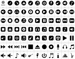 Download Font Bottons Music 78 Icons Play Fast Forward Stop Eject Pause Telecharger Font Ttf Otf Free Elharrak Fonts Logo Fonts Fonts Ttf