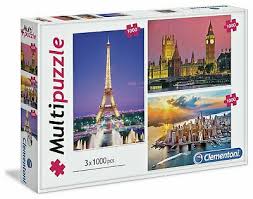 New jigsaw puzzles are added every day, 365 days a year! Clementoni 1000 Piece City Mega Jigsaw Puzzle Set Of 3 Ebay