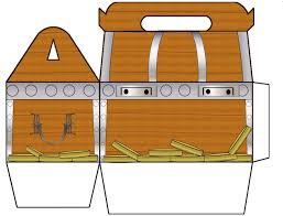 Fortnite treasure chest coloring page. Treasure Box Printable Template Print Two Glue Together Treasure Chest Craft Box Template Gable Boxes