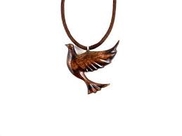 Bird Necklace Wooden Bird Pendant Bird Pendant Dove Pendant Necklace Wood Jewelry Carved Bird Pendant Wooden Pen Bird Pendant Wood Jewellery Wood Pendant