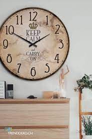 xxl wanduhr keep calm and carry on ruhe bewahren o 70cm wanduhr xxl wanduhr uhr