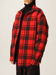 Balenciaga Jacket In Check Cotton Jacket Balenciaga Women Red Jacket Balenciaga 662979 Tkm40 Giglio Com