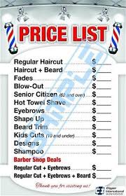 Barber Shop Price List Barber Poster Barber By Barberposters