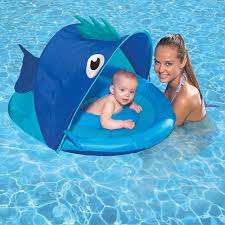 Amazon Com Swim School Confidence Building System Fish Sun Shade Baby Float Toys Games Baby Float Baby Pool Floats Baby Swim Float