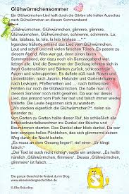 Gluhwurmchensommer Elkes Kindergeschichten Im Sommer Geschichten Fur Kinder Kindergeschichten Herbstgeschichten