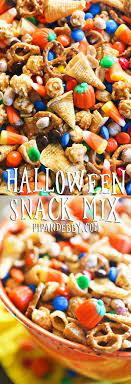 Halloween Snack Mix Is The Perfect Fall Treat Pip And Ebby Recipe Halloween Snack Mix Recipe Halloween Snack Mix Halloween Snacks