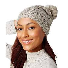 Marcus Adler knit pompom Starburst hat charcoal