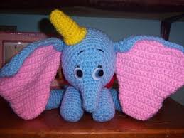 I used 4 skeins of nice soft affordable cotton worsted weight yarn to make this blanket and the colorway pale denim is a very lovely light blue color that goes well with my nursery room. 5 Dumbo Doll Crochet Crochet Disney Crochet Patterns Crochet Elephant