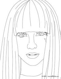 Lady Gaga Face View Close Up Coloring Page More Lady Gaga Coloring Sheets On Hellokids Com People Coloring Pages Lady Gaga Face Coloring Pages