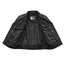 Fillmore Men S Motorcycle Leather Jacket Black First Manufacturing Company