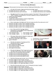 Instantly play online for free, no downloading needed! The Great Gatsby Film 2013 30 Question Matching And Multiple Choice Quiz