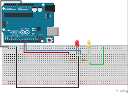 In this experiment 5v is adopted, so the connect one end to the anode (the long pin) of the led to the 220ohm resistor one end, the other end. Arduino Lesson 3 For Loops For Simple Led Circuit Technology Tutorials