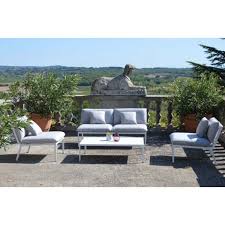 Mathi Design Salon De Jardin Sunrise Blanc Blanc Salon De Jardin Design Salon D Exterieur Et Mobilier Jardin