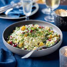 Put the couscous in a large bowl, cover with 300ml boiling water, season with salt and pepper and stir briefly. Jewelled Couscous