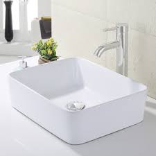 The consumer is usually involved in picking the slab—from small samples, slabs on display at the retailer, or by picking and arranging shipping of the slab from a. Kes Bathroom Rectangular Porcelain Vessel Sink Above Counter White Countertop Bowl Sink For Lavatory Vanity Cabinet Contemporary Style Bvs110 Walmart Com Walmart Com