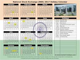 National Stock Exchange Of India 2017 2018 Holidays Nse Holidays 2017 2018 Holiday Calendar Holiday Calender Us Holiday Calendar