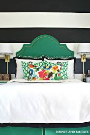Headboard, footrail and side rails are padded and tightly upholstered with linen. How To Make An Upholstered Headboard Diy Tutorial Dimples And Tangles