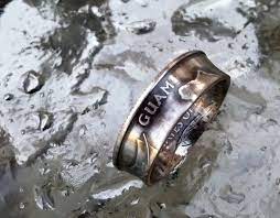 Guam Ring Coin Ring Guam Quarter Ring