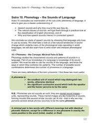 Sutra 10 Phonology