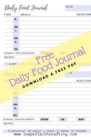 Fare is one of the best advocacy, support, and general kids with food allergies: Food Diary Pdf Grab A Free Printable To Keep Track Of Your Food Leap Of Faith Crafting