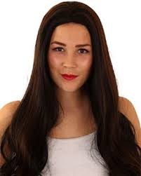 Pruik 'Kate' Lang Bruin