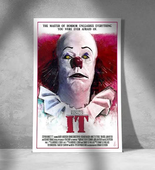 Pennywise IT Movie Poster | Stephen King Horror Art (Digital Print)
