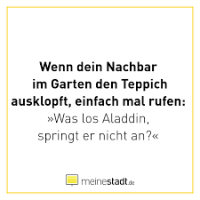 Wenn Dein Nachbar Im Garten Den Teppich Ausklopft Einfach Mal Rufen Was Los Aladdin Springt Er Nicht An Lustige Und Witzige Stadte Deutschland Meinestadt Und Urlaub