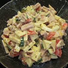 Leichter Schinken Kase Salat Rezept Rezept Kase Salat Rezepte Salat